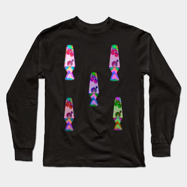 Retro Holographic lava lamp magnet multicolor Long Sleeve T-Shirt by KO-of-the-self